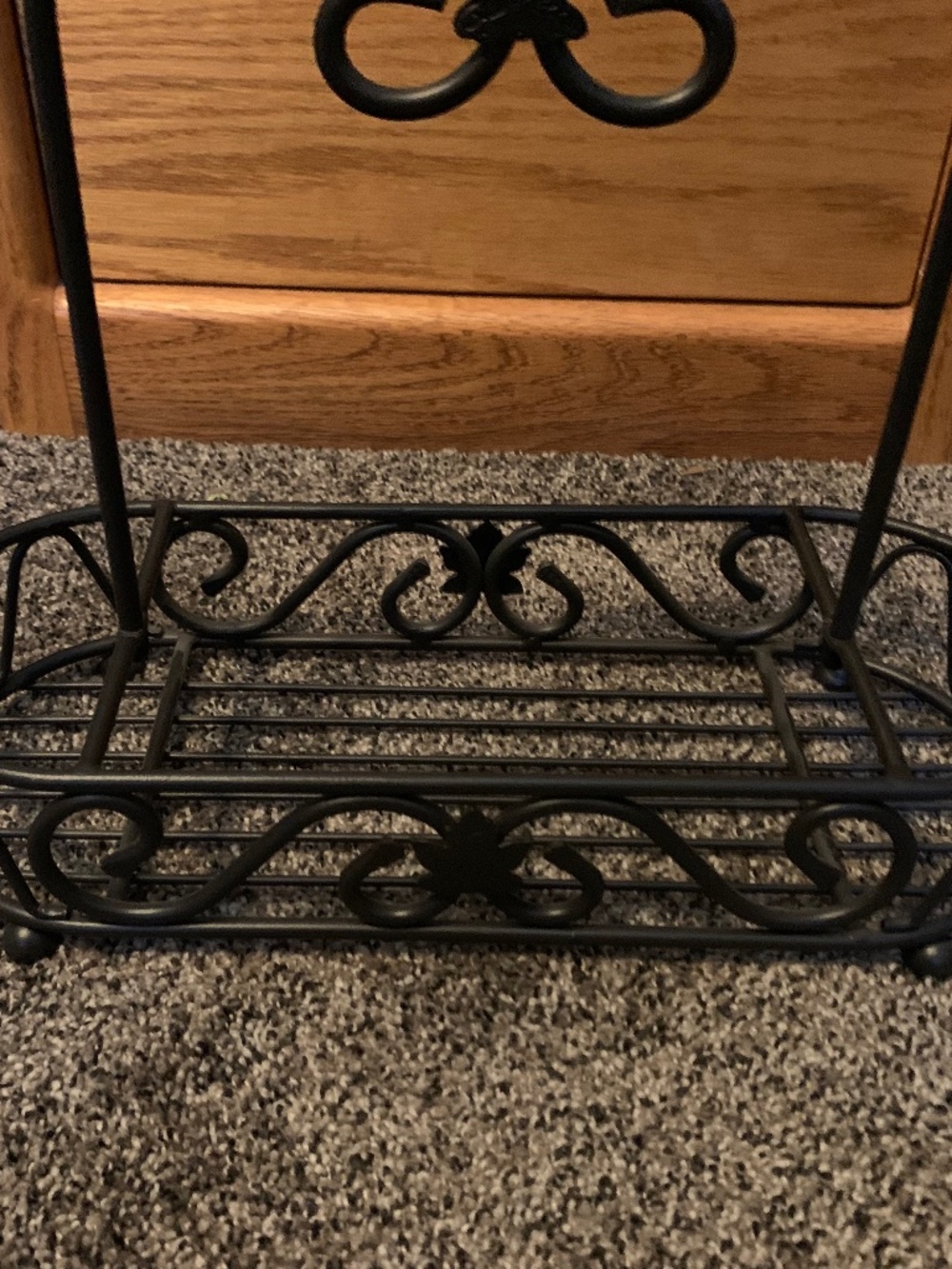 Longaberger Wrought Iron BBQ Condiment Caddy Black 71506